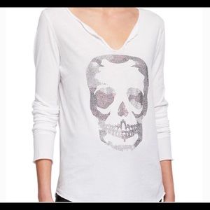 Zadig&Voltaire Tunisien Skull Studded Long Sleeve